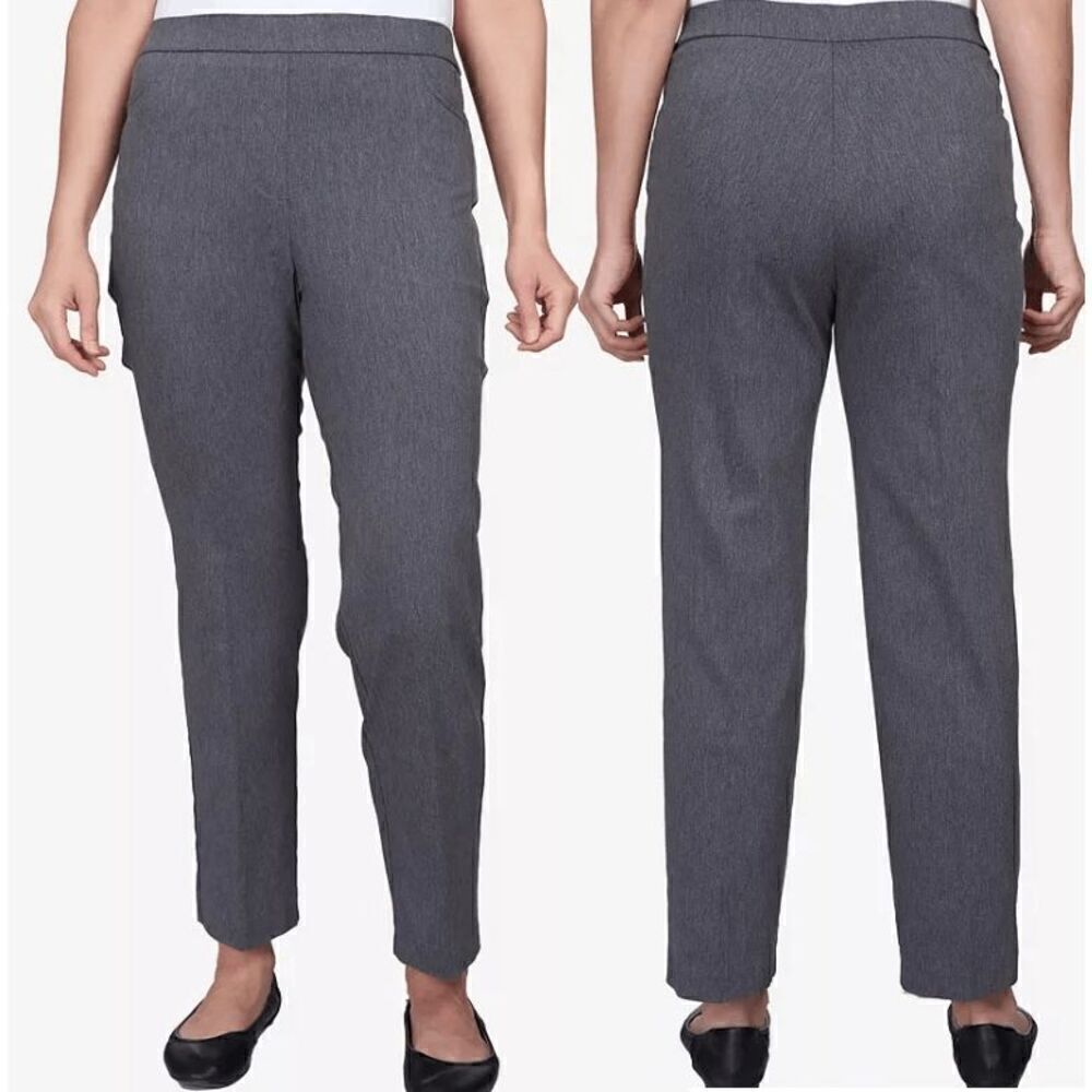 Alfred Dunner Petite Classics Tummy-Control Pull-On Straight-Leg Pants 8P